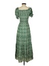 Max Studio 100% Rayon Paisley Green Casual Dress Size XS - photo 2