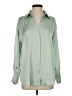 Zara Solid Green Long Sleeve Blouse Size S - photo 1
