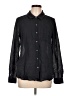 Mystree 100% Rayon Stripes Black Long Sleeve Blouse Size L - photo 1