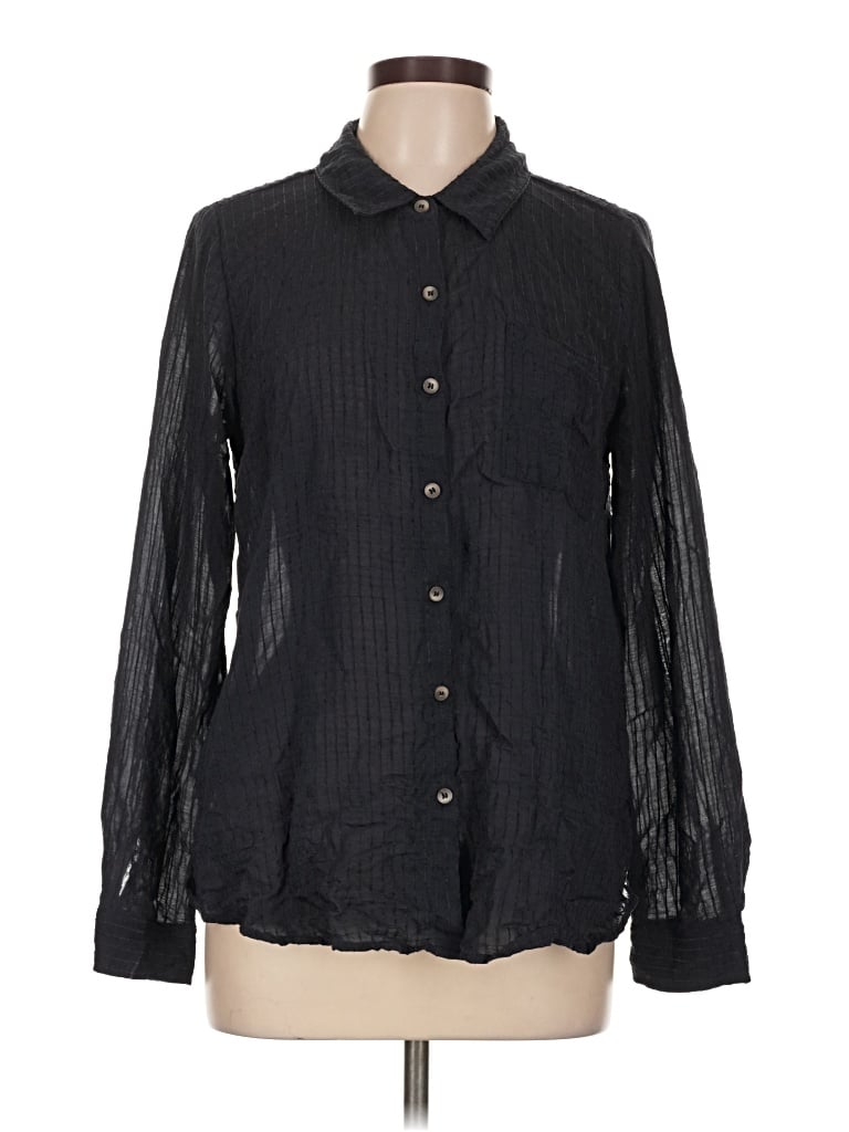 Pre-owned Mystree Long Sleeve Blouse In Black