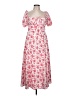 Shein 100% Polyester Floral Pink Casual Dress Size L - photo 1