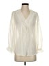 by the River 100% Polyester Ivory Long Sleeve Blouse Size S - photo 1