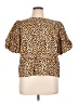 On 34th Animal Print Gold Short Sleeve Blouse Size XL - photo 1
