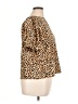 On 34th Animal Print Gold Short Sleeve Blouse Size XL - photo 4