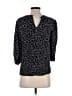 Zara 100% Polyester Black 3/4 Sleeve Blouse Size S - photo 2
