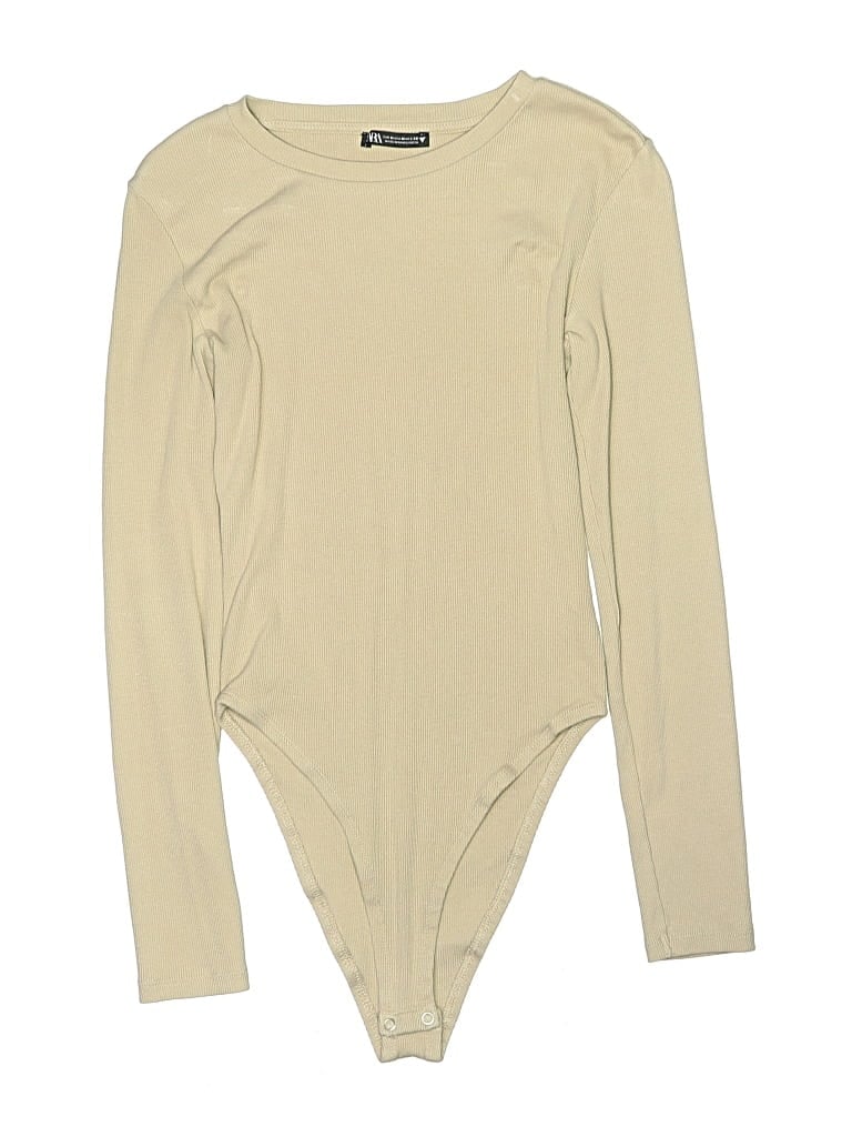Pre-owned Zara Bodysuit In Tan