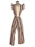 Storia Stripes Brown Jumpsuit Size S - photo 2