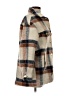 Zara 100% Acetate Plaid Brown Coat Size S - photo 4