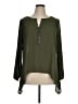 Juicy Couture 100% Polyester Solid Green Long Sleeve Blouse Size XL - photo 1