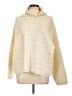 Fate Polka Dots Ivory Turtleneck Sweater Size L - photo 1
