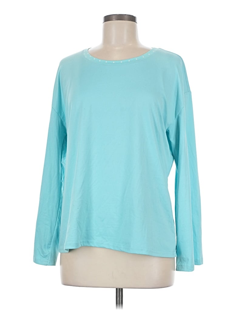 Pre-owned Muk Luks Long Sleeve T-shirt In Teal
