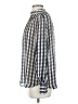 H&M 100% Polyester Checkered-gingham Gray Long Sleeve Blouse Size S - photo 5