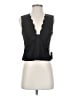 Lulus Black Sleeveless Button-Down Shirt Size S - photo 1