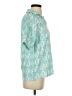 Boho Chic Teal Short Sleeve Blouse Size XS - photo 4