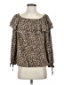 MICHAEL Michael Kors Brown Long Sleeve Blouse Size S - photo 1