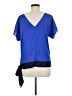 Ann Taylor 100% Polyester Blue Short Sleeve Blouse Size M - photo 2