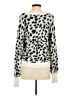 Express 100% Nylon Animal Print Ivory Pullover Sweater Size S - photo 2