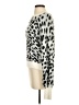 Express 100% Nylon Animal Print Ivory Pullover Sweater Size S - photo 5