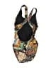 Splish Graphic Black One Piece Swimsuit Size XS - photo 2
