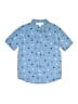 Old Navy Hearts Blue Short Sleeve Button-Down Shirt Size 10 - 12 - photo 1