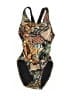 Splish Graphic Black One Piece Swimsuit Size XS - photo 1