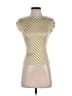 Motel 100% Polyester Ivory Tan Short Sleeve Top Size XS - photo 1