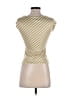 Motel 100% Polyester Ivory Tan Short Sleeve Top Size XS - photo 2