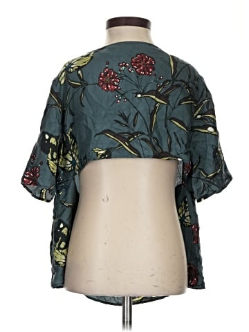 Topshop Boutique Short Sleeve Silk Top (view 2)