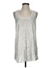 Lauren Vidal Silver Sleeveless T-Shirt Size S - photo 1