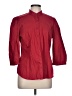 Apostrophe Red 3/4 Sleeve Button-Down Shirt Size L - photo 1