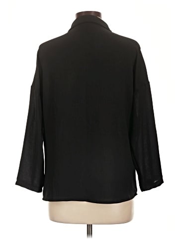 Unbranded 3/4 Sleeve Button-Down Shirt (view 2)