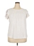 SimpleFun White Short Sleeve Blouse Size 2X - photo 1