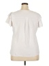 SimpleFun White Short Sleeve Blouse Size 2X - photo 2