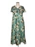 Unbranded Floral Teal Cocktail Dress Size 2X (estimated) - photo 1