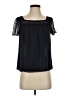 J.Crew 100% Polyester Black Short Sleeve Blouse Size 00 - photo 1