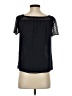 J.Crew 100% Polyester Black Short Sleeve Blouse Size 00 - photo 2