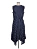 NY Collection Polka Dots Blue Casual Dress Size L - photo 2