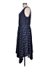 NY Collection Polka Dots Blue Casual Dress Size L - photo 5