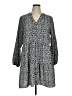 Nine West 100% Polyester Print Gray Casual Dress Size XL - photo 1