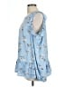 Crescent Blue 3/4 Sleeve Blouse Size L - photo 5