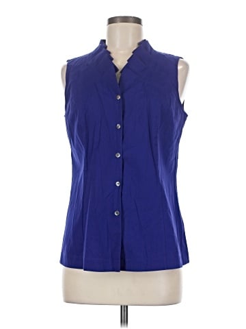 Lafayette 148 New York Sleeveless Button-Down Shirt (view 1)