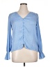 Lemon Tart 100% Polyester Blue 3/4 Sleeve Blouse Size 1X - photo 1
