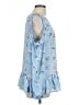 Crescent Blue 3/4 Sleeve Blouse Size L - photo 4