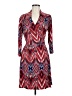 Laundry by Design Print Red Casual Dress Size M - photo 1