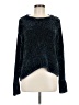 Zara 100% Cotton Metallic Blue Pullover Sweater Size M - photo 1