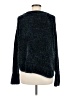 Zara 100% Cotton Metallic Blue Pullover Sweater Size M - photo 2