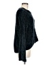 Zara 100% Cotton Metallic Blue Pullover Sweater Size M - photo 4