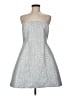 Meshki Metallic Silver Cocktail Dress Size L - photo 1