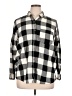 Universal Thread Checkered-gingham Gray Long Sleeve Button-Down Shirt Size XL - photo 1