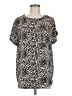 Buffalo by David Bitton 100% Polyester Animal Print Silver Short Sleeve Blouse Size M - photo 1